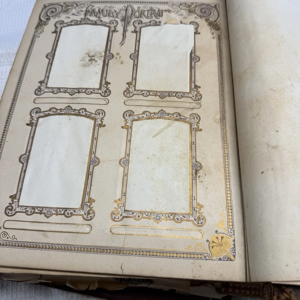 Antique 1800s German‎ Holy Bible Heilige Schrift Scripture Leather Rough Book